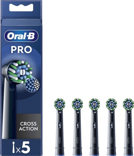 Oral-B PRO CrossAction Børstehoder BLACK 5 stk. Oral-B PRO CrossAction Børstehoder BLACK 5 stk.