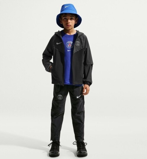 Paris Saint Germain Bukse Tech Woven   Svart/hvit Barn   Nike størrelse M: 137 147 cm