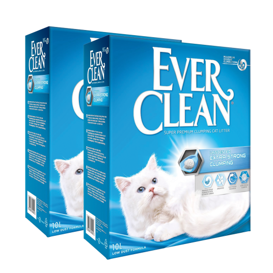 Extra Strong Uparfymert Kattesand 10 L X 2 Katt Toalett Og Kattesand Kattesand Ever Clean