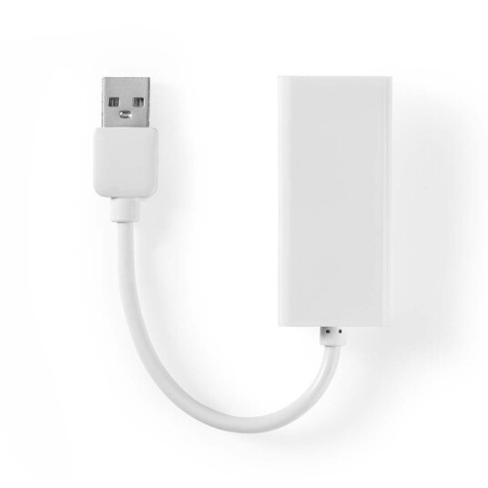 Nedis USB-nettverkskort | USB 2.0 | 100 Mbps | USB-A Han | RJ45 Hun | 0.20 m | Rund | Gull belagt / Nikkel belagt | Bare kobber | Hvit | Boks Nedis USB-nettverkskort | USB 2.0 | 100 Mbps | USB-A Han | RJ45 Hun | 0.20 m | Rund | Gull belagt / Nikkel belagt | Bare kobber | Hvit | Boks