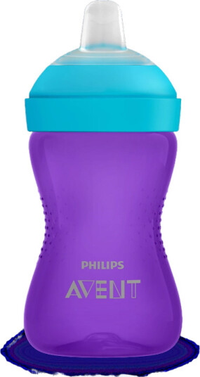 Philips My Grippy 300 ml Tåteflaske med Drikketut Lilla Philips My Grippy 300 ml Tåteflaske med Drikketut Lilla