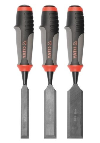 Yato Yt-6280, Meiselsett, Kromvanadiumstål, Sort, Grå, Rød, 16, 25, 32 Mm