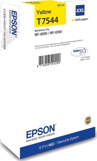 Epson T7544 gul blekkpatron original 69 ml C13T75444N