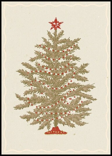 Christmas tree Poster Plakat / 30x40cm