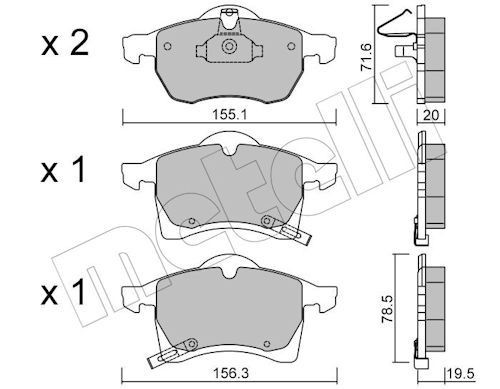 Bremseklosser METELLI 22 0258 0