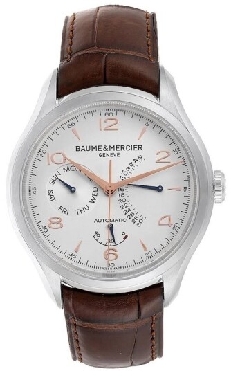 Baume & Mercier Herreklokke M0A10149 Clifton Sølvfarget/Lær Baume & Mercier Herreklokke M0A10149 Clifton Sølvfarget/Lær