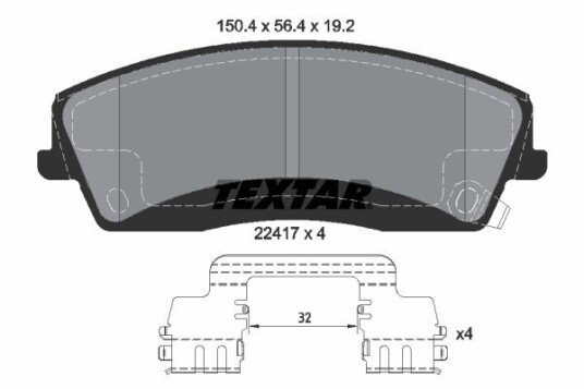 Bremseklosser TEXTAR 2241701 Bremseklosser TEXTAR 2241701