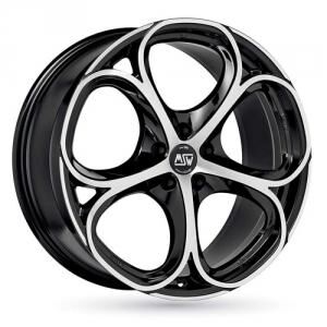 MSW MSW82 Shiny Black Machined Face 8x19 5/110 ET33 B65