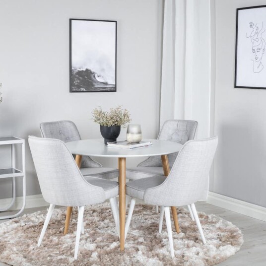 Venture Home Spisegruppe Venture Home Plaza med 4stk Velvet Deluxe Stoler GR24077