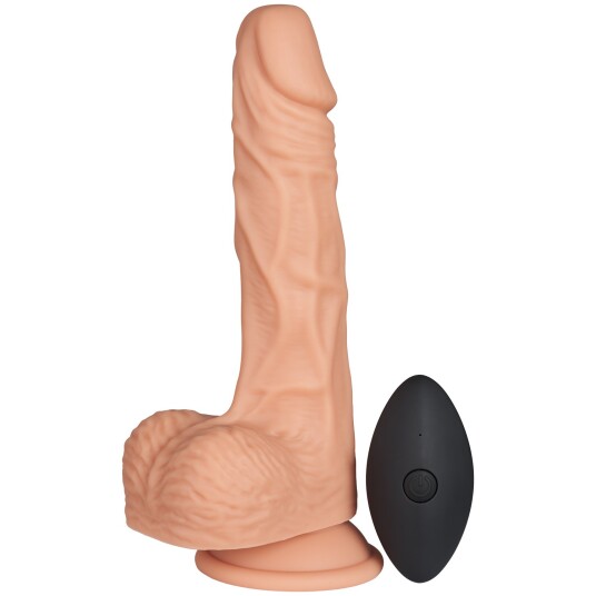 Willie City Fjernstyrt Realistisk Dildovibrator 22 cm     - Beige