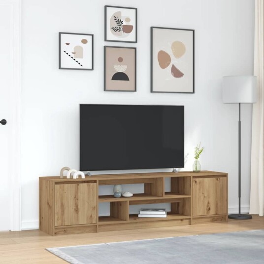 TV benk artisan eik 188,5x41x50 cm konstruert tre