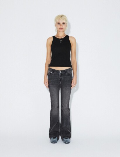Dr Denim Kily Low Bootcut Grey XL x 34