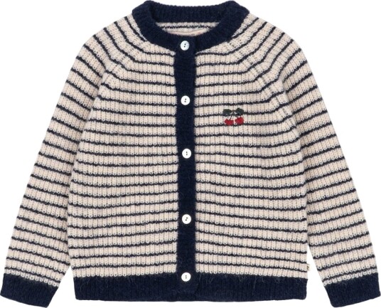 Konges Sløjd Cardigan Ull Bygg Navy Stripe Konges Sløjd 1 år (80) Cardigan Hvit Marineblå Konges Sløjd Cardigan Ull Bygg Navy Stripe Konges Sløjd 1 år (80) Cardigan Hvit Marineblå