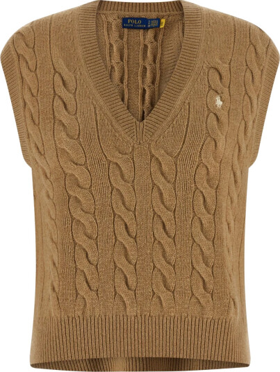 Polo Ralph Lauren Dame Strikkevarer Beige M,
