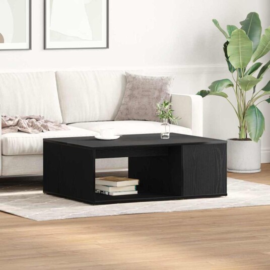 Kaffebord Svart Eik 90x67x33 cm Konstruert tre