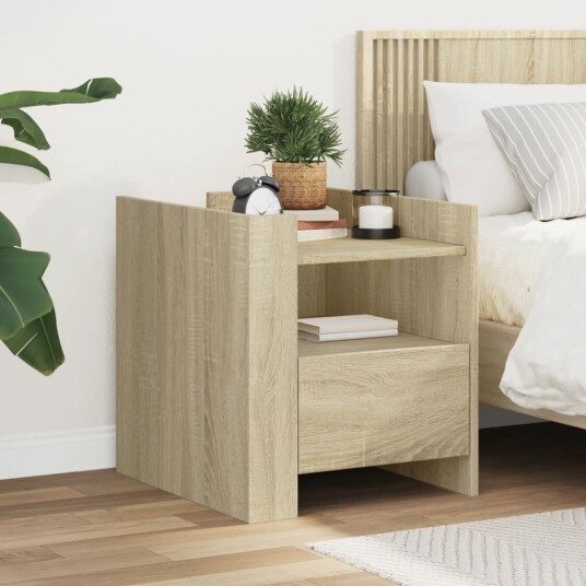 Nattbord 2 stk sonoma eik 45x50x50 cm konstruert tre 848278 Nattbord 2 stk sonoma eik 45x50x50 cm konstruert tre 848278