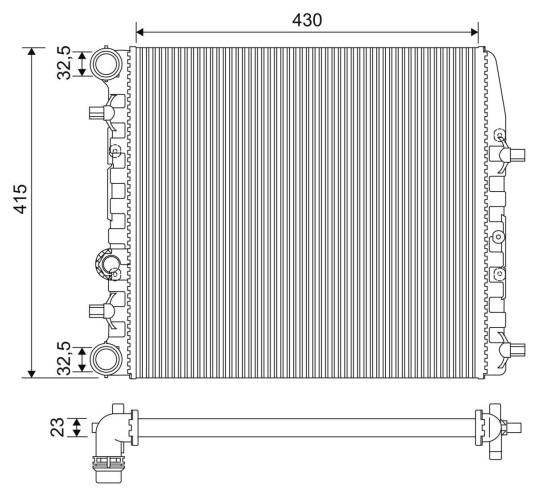 Radiator VALEO 733062