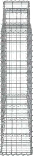 vidaXL Gabionkurver buede 4 stk 200x30x120/140 cm galvanisert jern