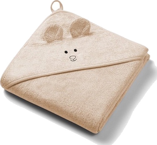 Babyono Hettehåndkle 100x100 cm   Mørk Beige Mus