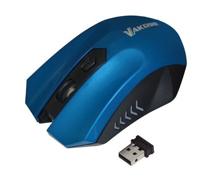 Vakoss Tm-658Ub, Ambidekstriøs, Optisk, Rf Kabel-Fri, 1600 Dpi, Sort, Blå
