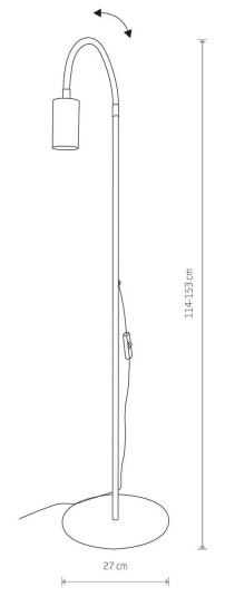 Euluna Eye Flex gulvlampe med fleksibel arm, svart