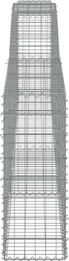 vidaXL Gabionkurver buede 4 stk 400x30x80/100 cm galvanisert jern