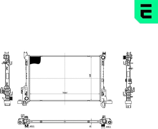 ERA 673024 Radiator motorkjøling