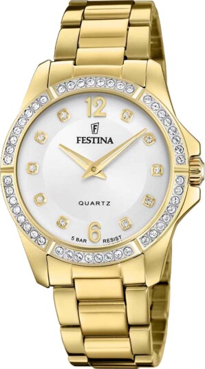 Festina Dameklokke F20596 1 Mademoiselle Sølvfarget/Gulltonet stål Festina Dameklokke F20596 1 Mademoiselle Sølvfarget/Gulltonet stål