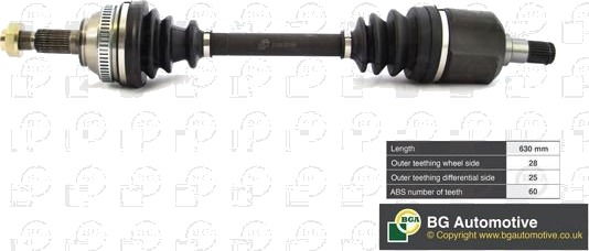 BGA DS7513L Drivaksel BGA DS7513L Drivaksel