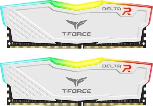 Team Group T-Force Delta RGB DDR4-3600 - 16GB - CL18 - Dual Channel (2 pcs) - Intel XMP - Hvit med RGB
