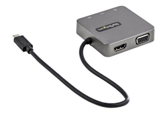 StarTech.com USB-C Multiport Adapter - USB 3.1 Gen 2 Type-C Mini Dock - USB-C to 4K HDMI or 1080p VGA - 10Gbps USB-A & USB-C Ethernet - docking station - VGA HDMI