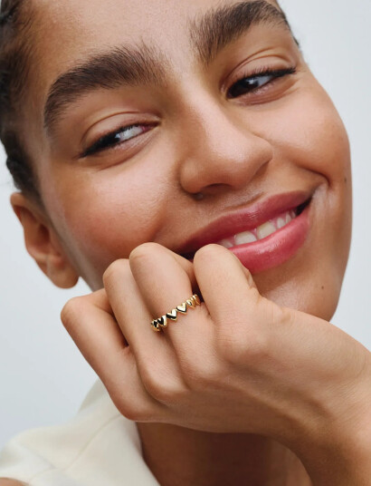 Pandora Hearts 14K Gold-Plated Ring - Gold - 54