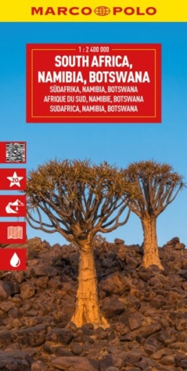 South Africa, Namibia & Botswana Marco Polo Map South Africa, Namibia & Botswana Marco Polo Map