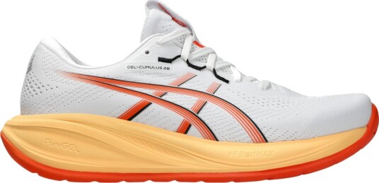Asics Gel Cumulus 28   WHITE/ENERGY ORANGE   41.5