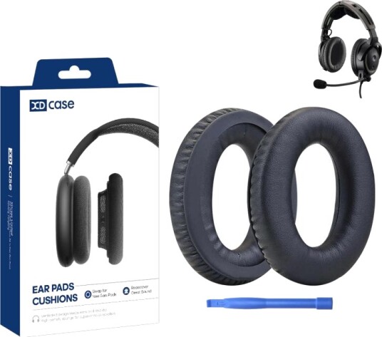 Øreputer i kunstlær til Bose Aviation Headset X/A10/A20 - Svart