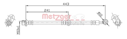Bremseslange METZGER 4115187 Bremseslange METZGER 4115187