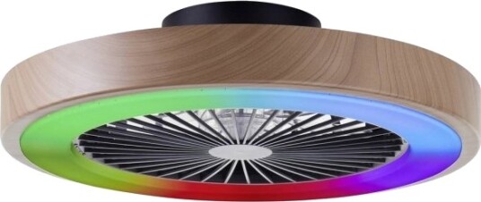 Brilliant G60060/09 Slimline Led Taklampe Med Vifte 40 W Sort/Tre