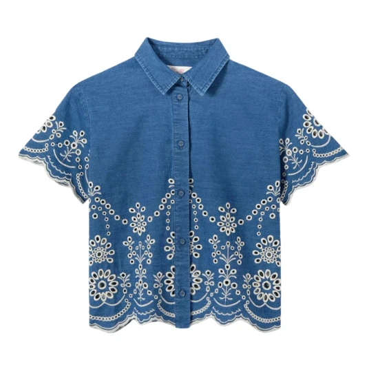 Saint Barth, Dame, Bluser & Skjorter, Blå, 3XL, Saint Barth, Dame, Bluser & Skjorter, Blå, 3XL,