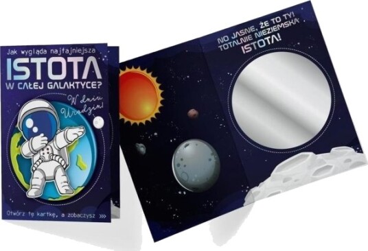 B6 Karnet Dk 850 Bursdag Kosmonaut Speil
