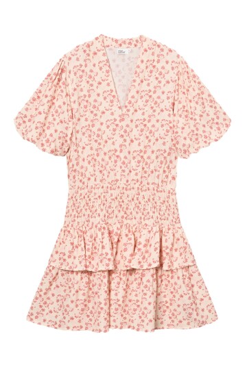 Once Untold Athilda Smock Dress Kjole Beige Og Rosa L Once Untold Athilda Smock Dress Kjole Beige Og Rosa L