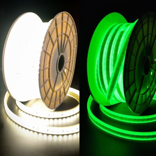 Ledlife 15m Selvlysende arbeidslys 230V LED stripe IP67 180 LED/m 11W/m 1000 lm/m 4000K Kulør : Nøytral