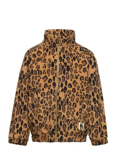 Mini Rodini Leopard Fleece Jacket - Multi/patterned - 68-74
