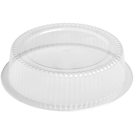 Contital Plastlokk for 770 ml aluminiumsform 18x4.4 cm (ØxH) Transparent Rund 100 Stykk / Forpakning