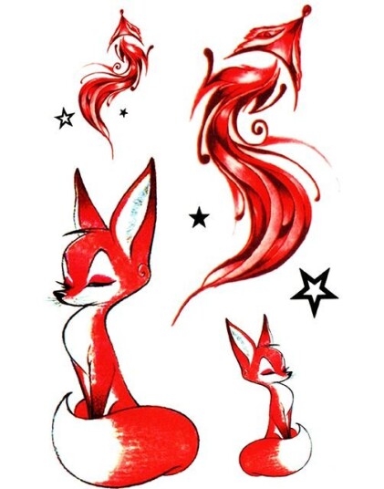 The Fox 8 stk Tatoveringer Fake Tattoo