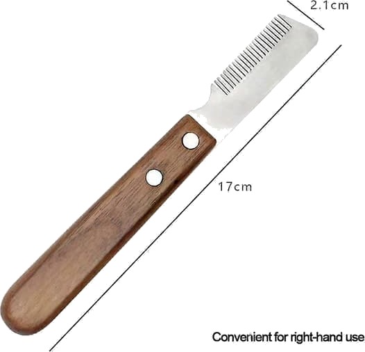 Pelsstrippekniv For Hund I Rustfritt Stål Med Håndtak Pelsstrippekniv For Hund I Rustfritt Stål Med Håndtak