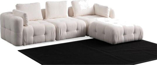 Yvara Sofa med Divan 4 sits   Hvit