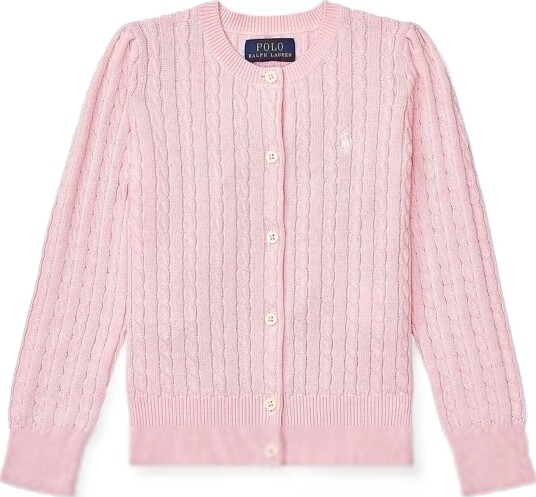 Polo Ralph Lauren Hint Of Pink Girl Cardigan 6 år Polo Ralph Lauren Hint Of Pink Girl Cardigan 6 år