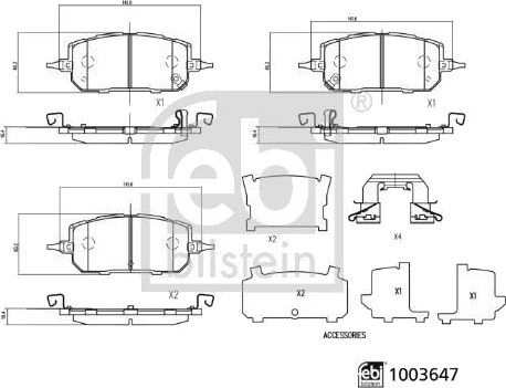 FEBI BILSTEIN 1003647 Bremseklosser