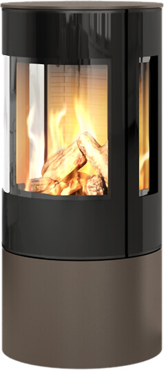 Rais Viva L 100 mocca gasspeis med sideglass og glassdør