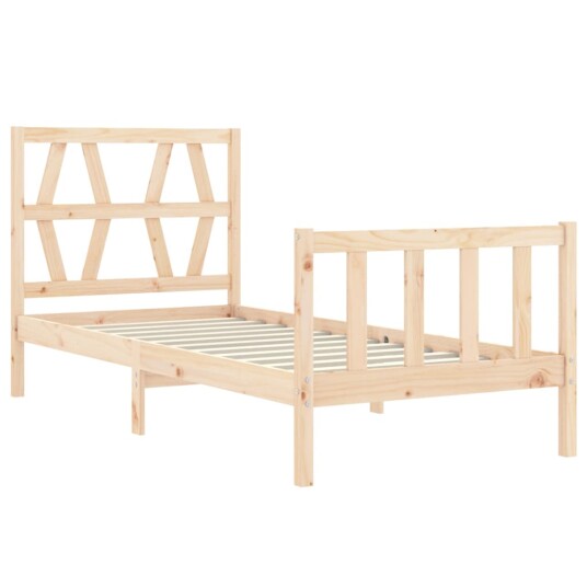 vidaXL Sengeramme med hodegavl 2FT6 liten enkel heltre 8720845976217